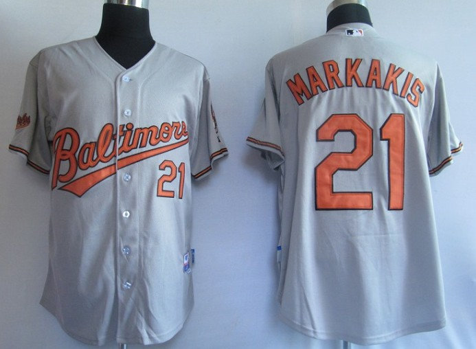 MLB Jerseys baltimore orioles 21# Markakis Grey MLB Jerseys baltimore orioles 21# Markakis Grey