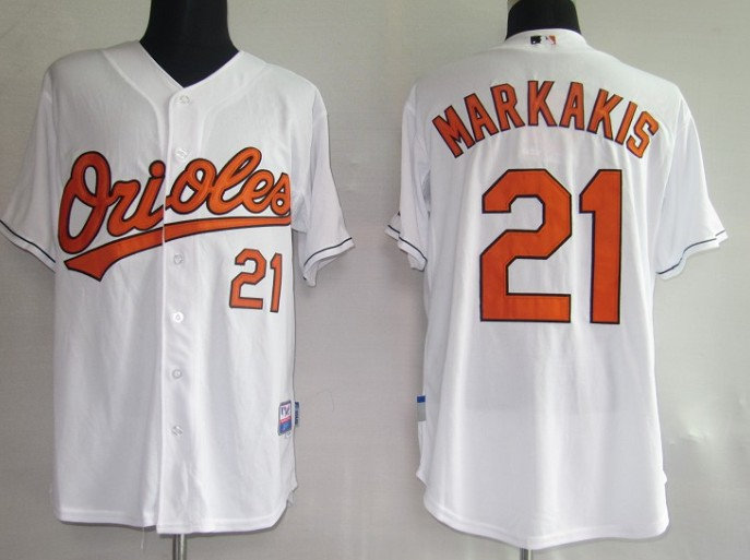 MLB Jerseys baltimore orioles 21# Markakis White MLB Jerseys baltimore orioles 21# Markakis White