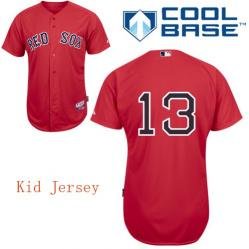 MLB Kid jerseys Boston Red Sox 13# Crawford red cool base jerseys