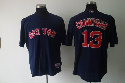 youth Boston Red Sox 13 Carl Crawford d.k blue Baseball Jersey