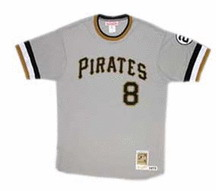 Pittsburgh Pirates 8 Stargel M&N grey Jerseys