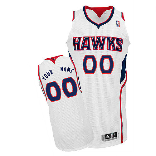 Hawks Personalized Authentic White Jersey Hawks Personalized Authentic White Jersey