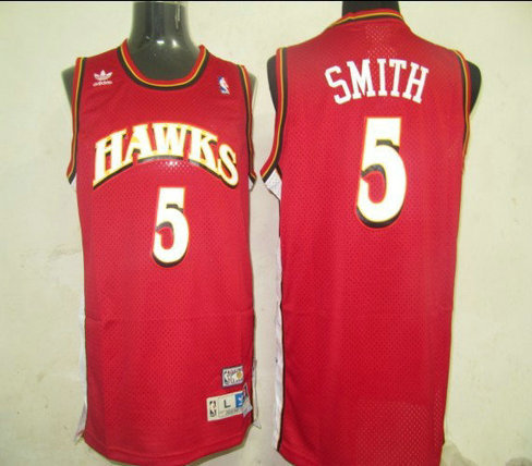 NBA Jerseys Atlanta Hawks 5 Smith Red【Swingman