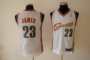 CAVALIERS 23 LEBRON JAMES white SWINGMAN jerseys