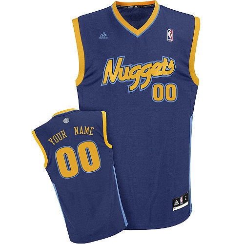 Nuggets Personalized Authentic Dark Blue Jersey (S-5XL)