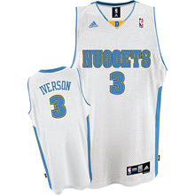 Denver Nuggets #3 Allen Iverson Swingman Home white