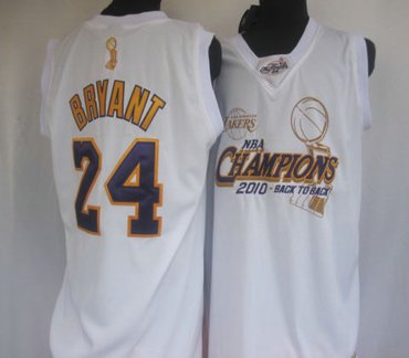 Los Angeles Lakers 24 Kobe Bryant 2010 NBA Finals Champions white Jersey Los Angeles Lakers 24 Kobe Bryant 2010 NBA Finals Champions white Jersey