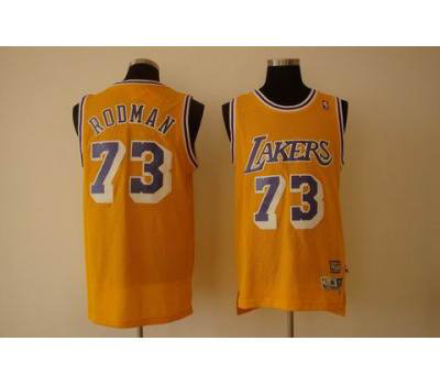 nba fans lakers #73 rodman yellow(fans edition)