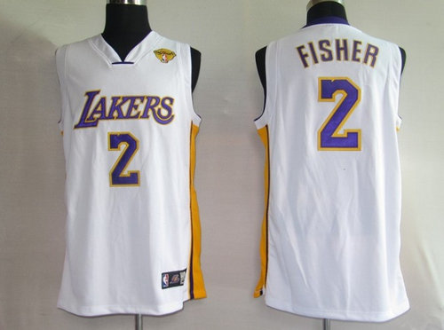 NBA Jersey Los Angeless Lakers 2# Fisher White【2010 Finals