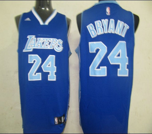 NBA Jersey Los Angeless Lakers 24 Kobe Bryant Blue （Swingman
