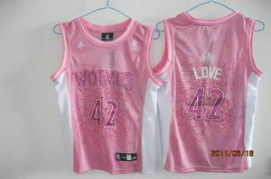 Women Minnesota Timberwolves Kevin Love Pink Jerseys