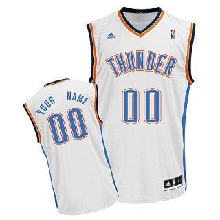 Oklahoma City Thunder Youth Custom white Jersey