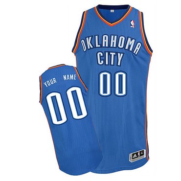 Thunder Personalized Authentic Blue Jersey (S-5XL)
