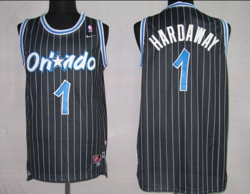 NBA Jersey Orlando Maglc 1# Hardaway Black strip(Swingmin NBA Jersey Orlando Maglc 1# Hardaway Black strip(Swingmin