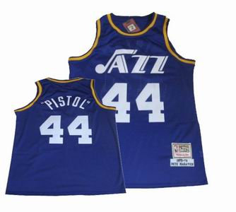 Utach Jazz 44 Pistol Purple Throwback Jersey Utach Jazz 44 Pistol Purple Throwback Jersey