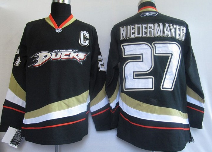 Anaheim Ducks 27# Niedermayer Black jerseys