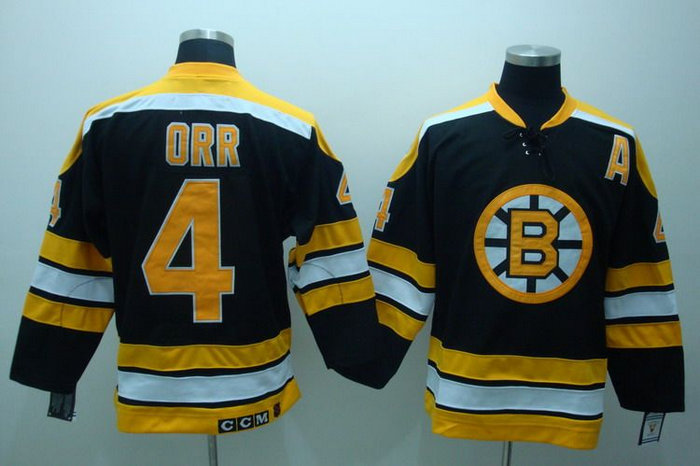 NHL Boston Bruins #4 ORR Black  Jersey