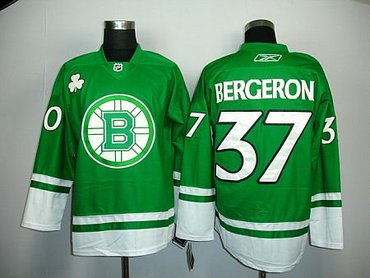 NHL Jerseys Boston Bruins #37 Bergeron green