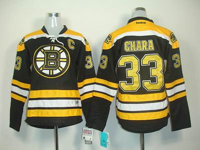 Women Boston Bruins 33 Chara Black  Jersey