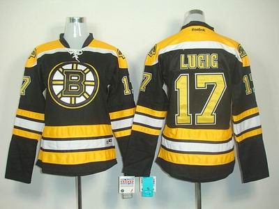 Women Boston Bruins Lucic jersey 17 Black  Jersey