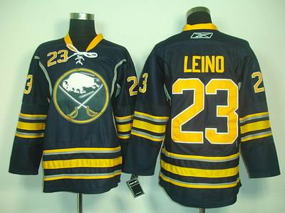 Buffalo Sabres 23 Ville Leino d.k blue Jersey