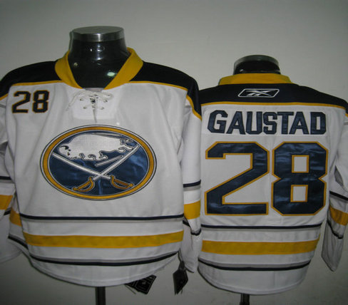 Buffalo Sabres Jerseys 28 GAUSTAD Away White Jersey Buffalo Sabres Jerseys 28 GAUSTAD Away White Jersey