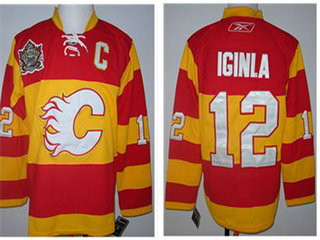 Calgary Flames #12 Iginla red throwback