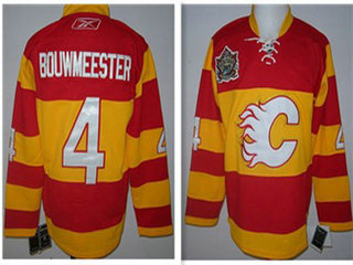 Calgary Flames #4 Bouwmeester red throwback