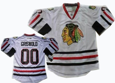 Chicago Blackhawks 00 Clark Griswold white jerseys