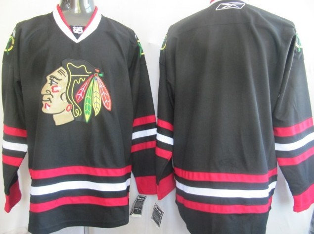 NHL Jerseys Chicago Blackhawks Blank Black jersey