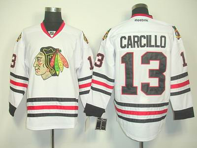Chicago Blackhawks 13 CARCILLO white jerseys Chicago Blackhawks 13 CARCILLO white jerseys