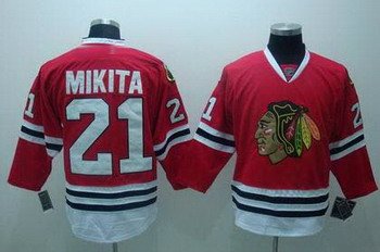 Chicago Blackhawks 21 Stan Mikita  Red Jerseys