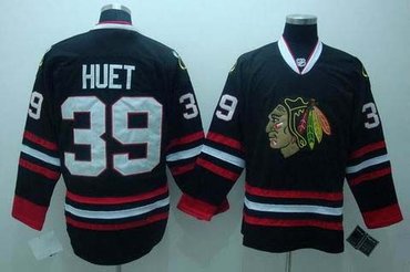 nhl chicago blackhawks #39 huet black[3rd