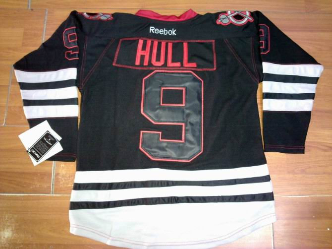 NHL Jerseys Chicago Blackhawks 9# hull black