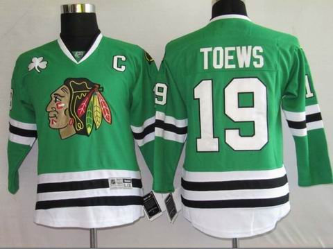 youth nhl chicago blackhawks #19 toews green youth nhl chicago blackhawks #19 toews green