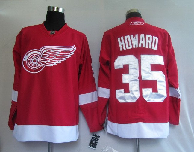 Deroit Red wings 35# Hdward Red Jersey