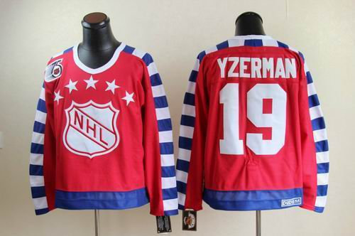 Detroit Red Wings 19 STEVE YZERMAN all star 75th Anniversary red CCM Jersey Detroit Red Wings 19 STEVE YZERMAN all star 75th Anniversary red CCM Jersey
