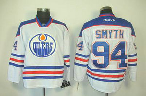 Edmonton Oilers 94 smyth white jerseys