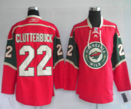 Minnesota Wild 22#CLTTERBUCK red Jerseys Minnesota Wild 22#CLTTERBUCK red Jerseys