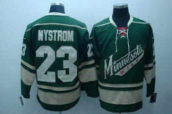 Minnesota Wild 23 Nystrom Green Jerseys Minnesota Wild 23 Nystrom Green Jerseys