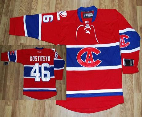 Montreal Canadiens #46 Kostitsyn Red CA Patch Jersey Montreal Canadiens #46 Kostitsyn Red CA Patch Jersey