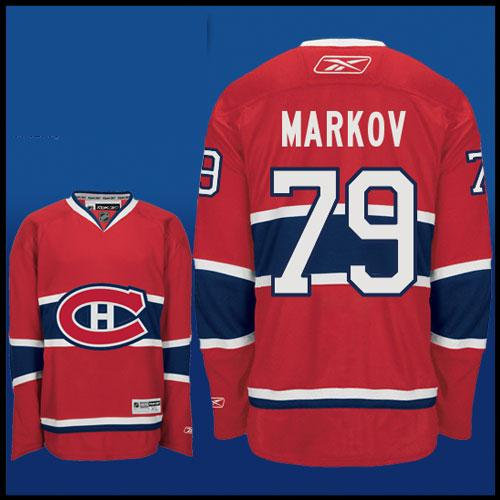 Montreal Canadiens #79 Markov Red CA Patch Jersey