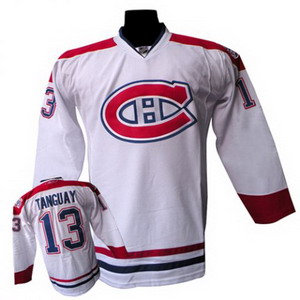 NHL Montreal Canadiens #13 Alex Tanguay 100th White Jersey NHL Montreal Canadiens #13 Alex Tanguay 100th White Jersey
