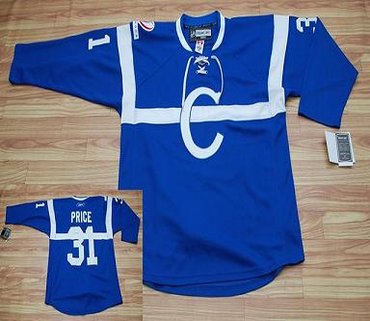 Montreal Canadiens #31 Carey Price Blue C Patch Jersey