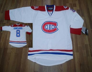 Montreal Canadiens #8 Mike Komisarek White CH Patch Jersey Montreal Canadiens #8 Mike Komisarek White CH Patch Jersey