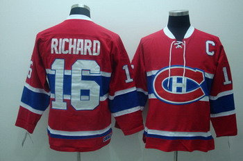 Montreal Canadiens 16 richard red Jerseys CH Patch Montreal Canadiens 16 richard red Jerseys CH Patch