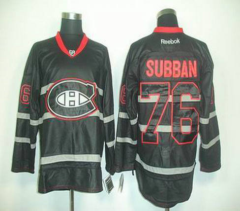 2012 black Montreal Canadiens 76 PKSubban black Jerseys