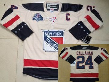 New York Rangers 24 Ryan Callahan cream 2012 winter classic Jersey】