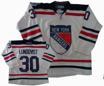 Youth New York Rangers 30 Henrik Lundqvist 2012 winter classic jerseys cream
