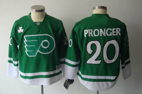 youth philadelphia flyers #20 pronger green(2011)